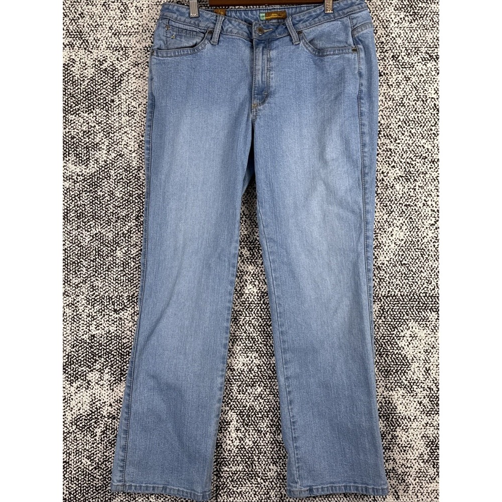 Wrangler Aura‎ Blue Jeans Womens 12P (32 X 29) Straight Leg Short Rise Western